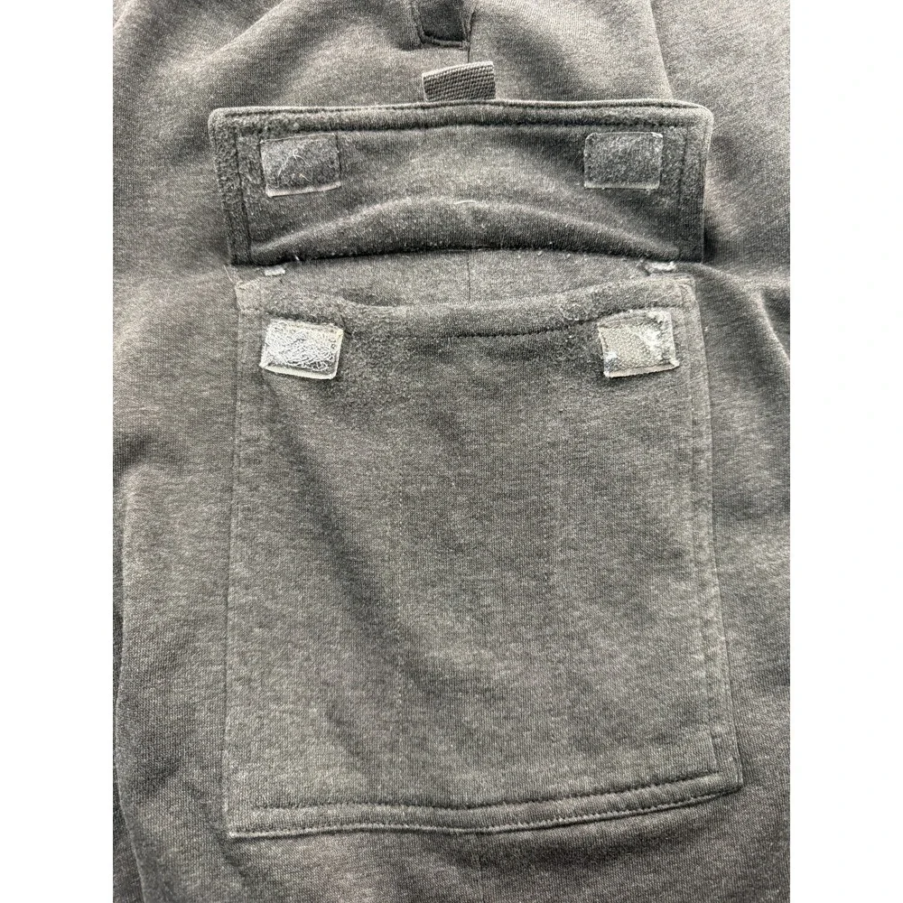 Beverly Hills Polo Club BHPC Fleece Cargo Sweatpants Charcoal Grey Men's Medium